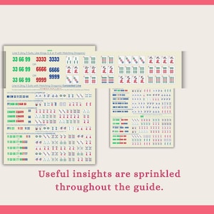 Utskrivbart fusklappsblad för Mahjong 2025, Handguide för NMJL-kort 2025, Nybörjarvänlig Mahjonghjälp, Referens för amerikansk Mahjong, Mahjongälskare bild 3