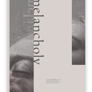 Melancholy – Digital Art Poster | A2 Minimalist Print Inspired by Lana Del Rey