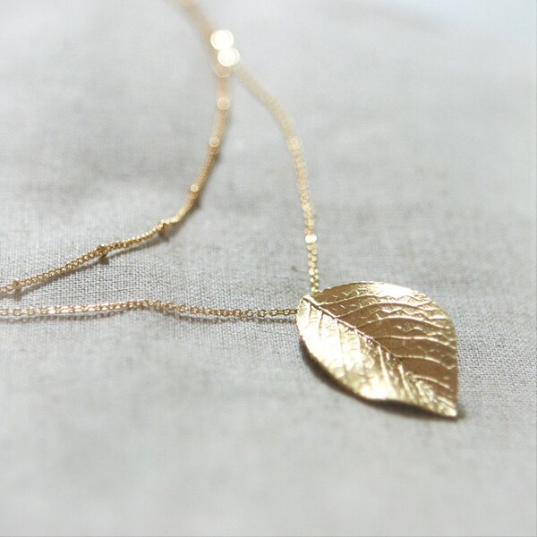 Gold Leaf layered Necklace
