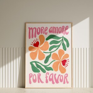 Poster Sur Toile "More Amor Por Favor" - Décoration Murale 20x30 Cm Pour Chambre, Salon, Bureau - 5