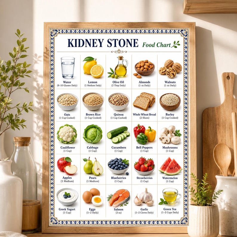 Kidney Stones Food List Printable | Kidney Stone Diet Foods Eat Limit ...