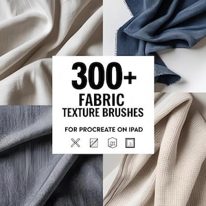 Procreate Fabric Texture Brush Set: 300+ Cloth & Textile Brushes (Digital Download)