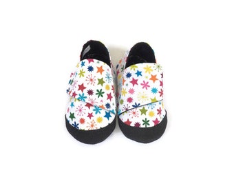 Colorful Baby Girl Shoes, Soft Sole Baby Shoes, Baby Moccasins, Baby Booties, 6-12 Month