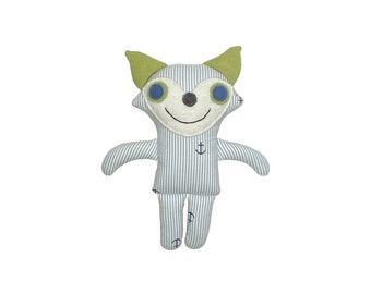 Fabric Toy Fox, Plush Fox Monster, Worry Doll, Gift For Kids, Unique Monster Toy, Plush Toy, Spooky Monster Fox, Raven Happy Monster Toy