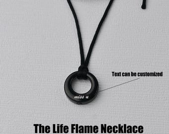 Personalized Urn Necklace for Ashes Eternity Circle of Life,Men Women Human Ashes Pet Hair Pet Memorial Sympathy Keepsake