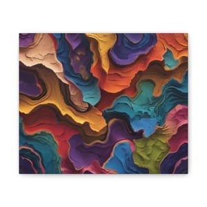 Vibrant Abstract Canvas Wall Art, Colorful Home Decor, Modern Artwork, Living Room Accent, Gift for Art Lovers