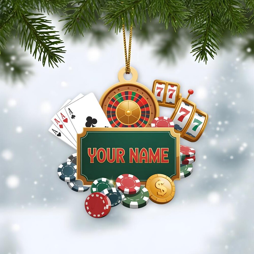 Personalized Poker Chips Christmas Ornament 2025, Custom Name Poker ...