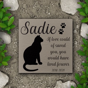 Cat Memorial Stone | Cat Memorial Personalized | Loss of Pet Cat Gift | Cat Grave Marker | Custom Pet Memorial Stone for Cat