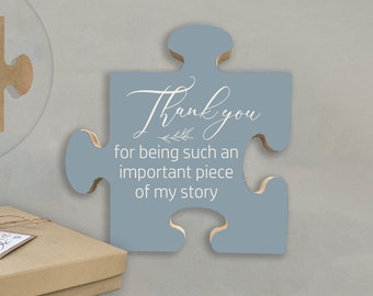 Handcrafted Farewell Present for Mentor: "Thank You for being such an important piece of my story" Personalized, Appreciation Keepsake