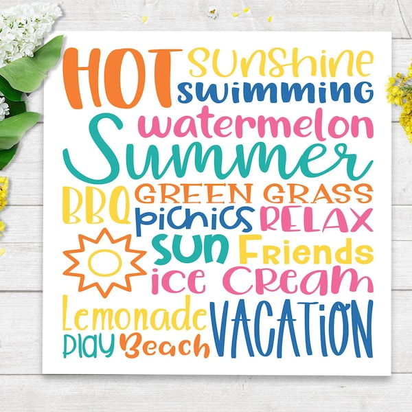 Summer Subway Sign Wooden Wall Art | Summer Decor | Summer Sign for Home  | Decorating  for Summer