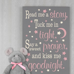 Read Me A Story Tuck Me In Tight | Sign Nursery Wall Decor | Girl Nursery Read Sign | Nursery Wall Art Signs