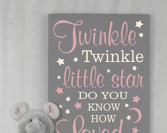 Twinkle Twinkle Little Star Do You Know How Loved You Are - Sign - Baby Shower Gift - Gender Neutral Nursery Decor