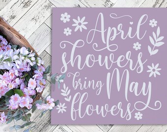 SPRING Flowers April Showers Pink Lilac Blue Green White Plastic Craft Charms