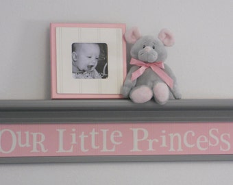 Gray and Pink Baby Nursery Wall Decor Grey Wall Sign First | Etsy