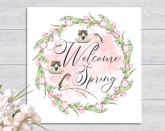 Spring Decor | Welcome Spring | Signs for Spring Decorating