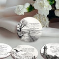 Round Memorial Keepsakes Pocket Tokens, Personalized Handouts for Funeral, Wake, Celebrating the Life - Gift Pack of 20