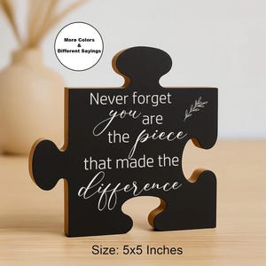 Personalized Puzzle Piece: Gifts for Boss, Mentor Thank You, Farewell Coworker Keepsake