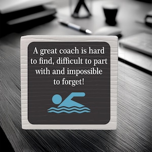 Swimming Coach Gift Plaque: Personalized Thank You Gift