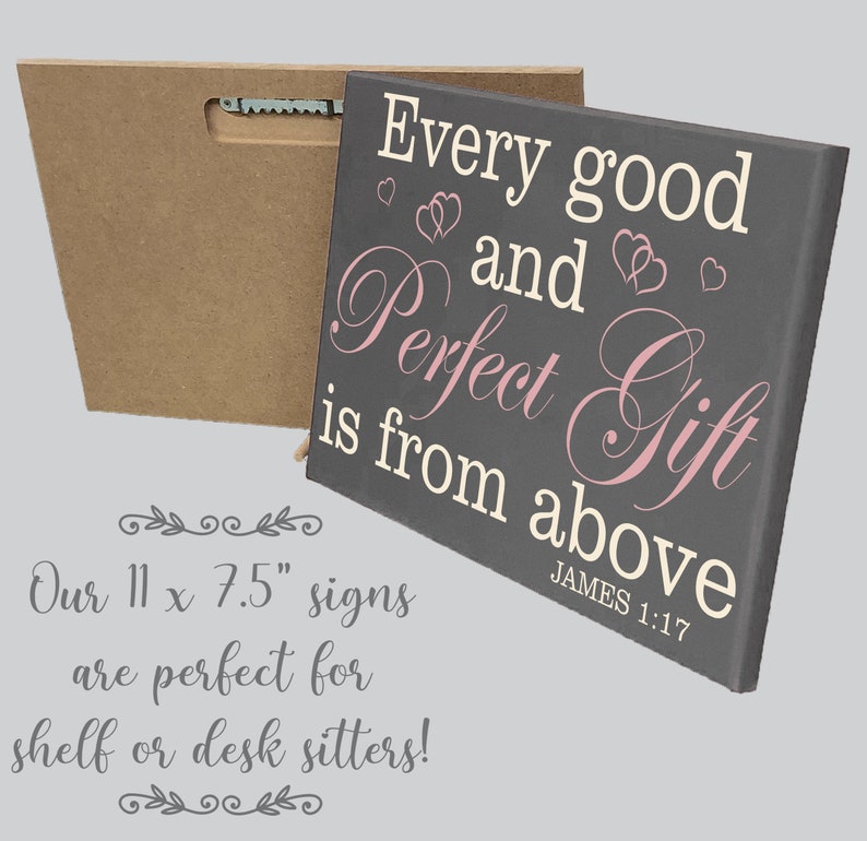 Christian Wall Art for Nursery Every Good and Perfect Gift Etsy