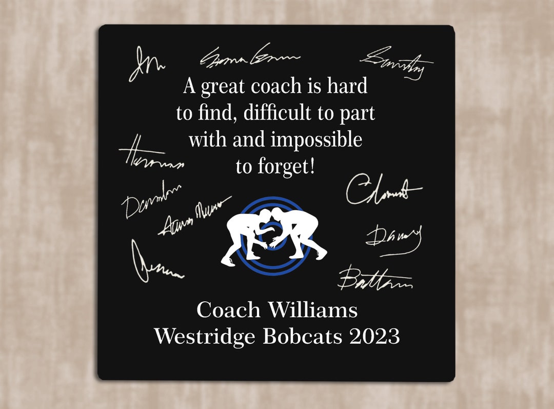 WRESTLING Coach Gift a Great Coach... Gifts for Wrestling Coaches