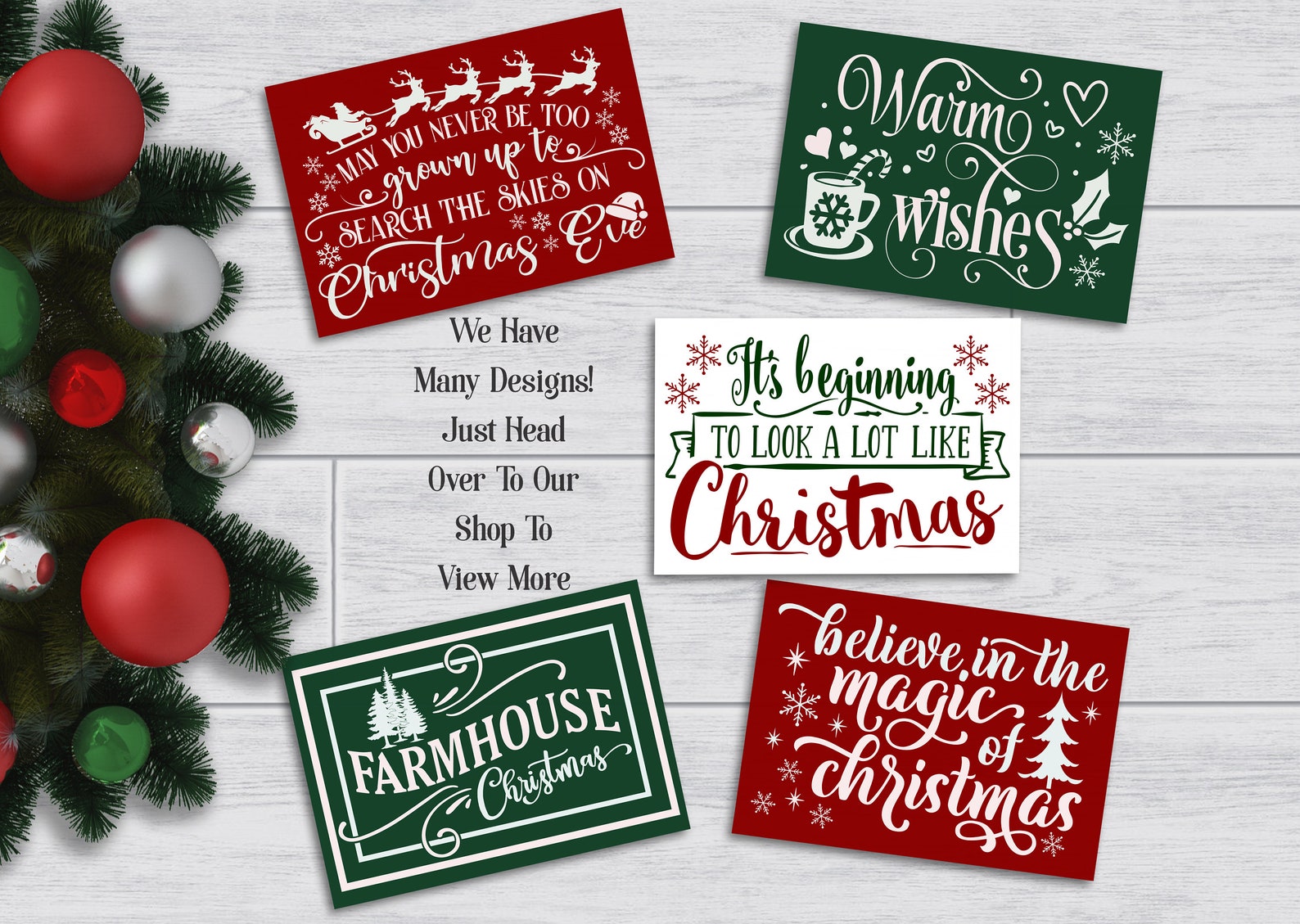 Round Christmas Sign MERRY merry MERRY Christmas Signs | Etsy