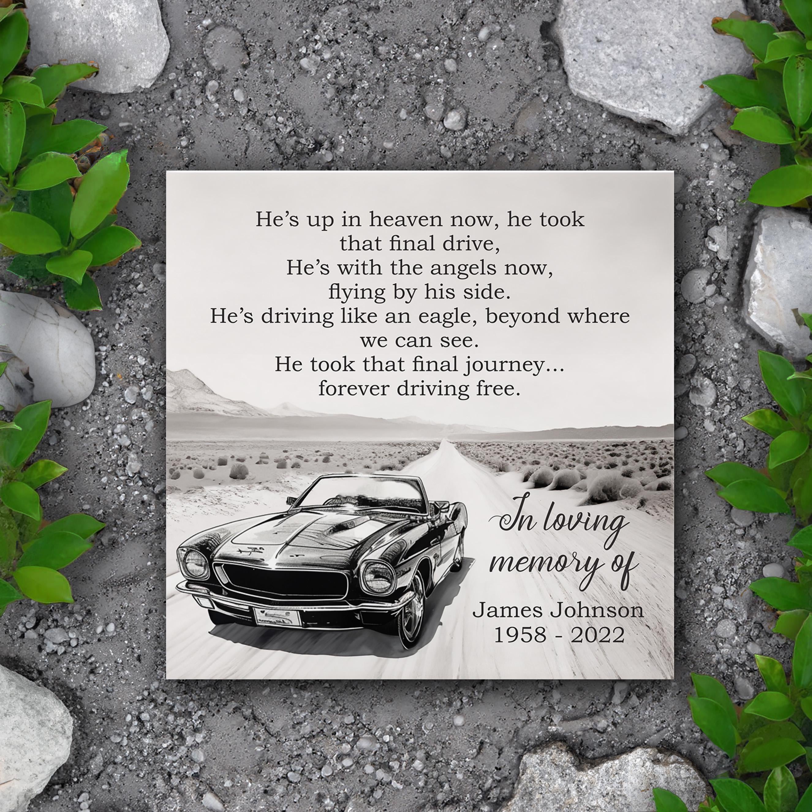 Final Ride Memorial Tile – Personalized Car Tribute Plaque for Dad or ...