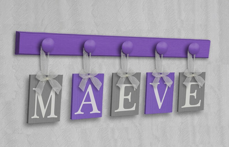 Baby Name Gifts Nursery Name Sign Personalized Hanging Etsy