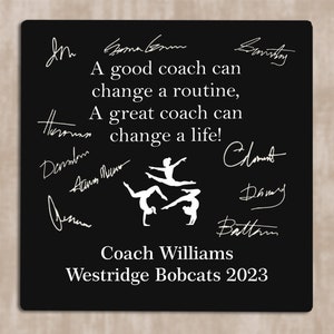 GYMNASTICS Coach Gift "A Good Coach..." Personalized Gymnast Coach Coach Gift, Gym Coach Sign-able Gift, Best Coach Gift