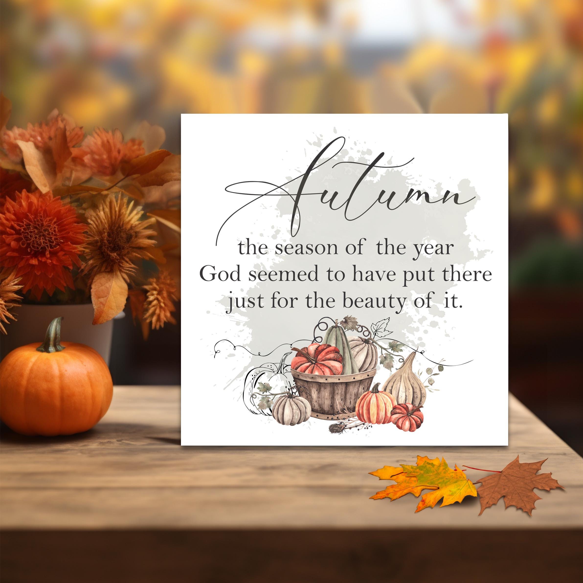 Fall Wooden Sign: Christian Home Decor, Thanksgiving Gift, Handmade