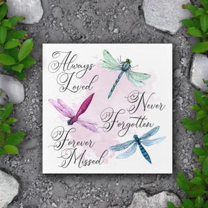 Dragonfly Memorial Plaque: Sympathy Gift, Garden Art