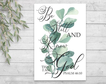 Christian Wall Decor | Be Still and Know That I Am God | Psalm 46:10 - Sign | Christian Wall Art | Religious Wall Decor | Bible Verse