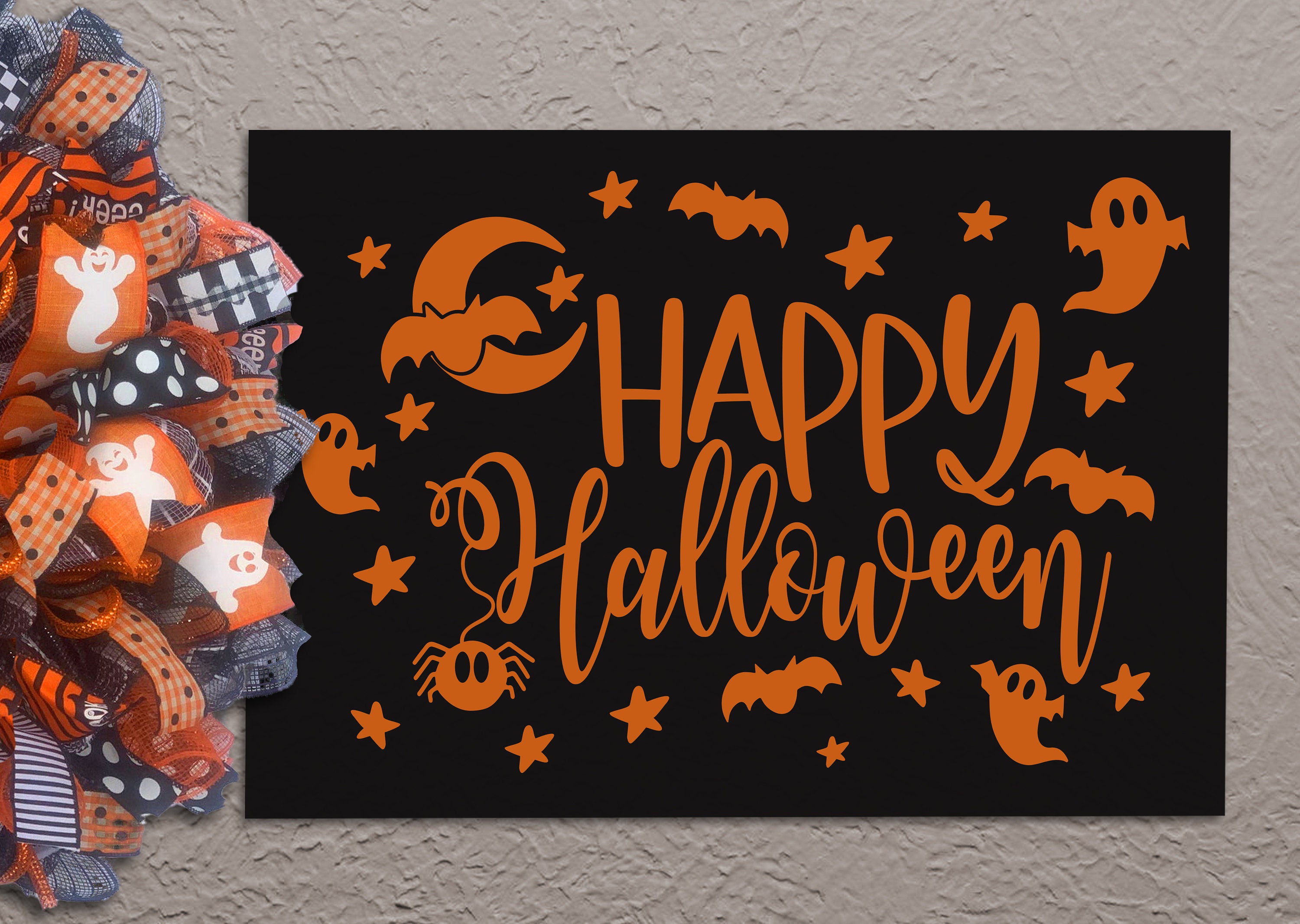 Happy Halloween Sign Halloween Decor Halloween Wood Signs Etsy