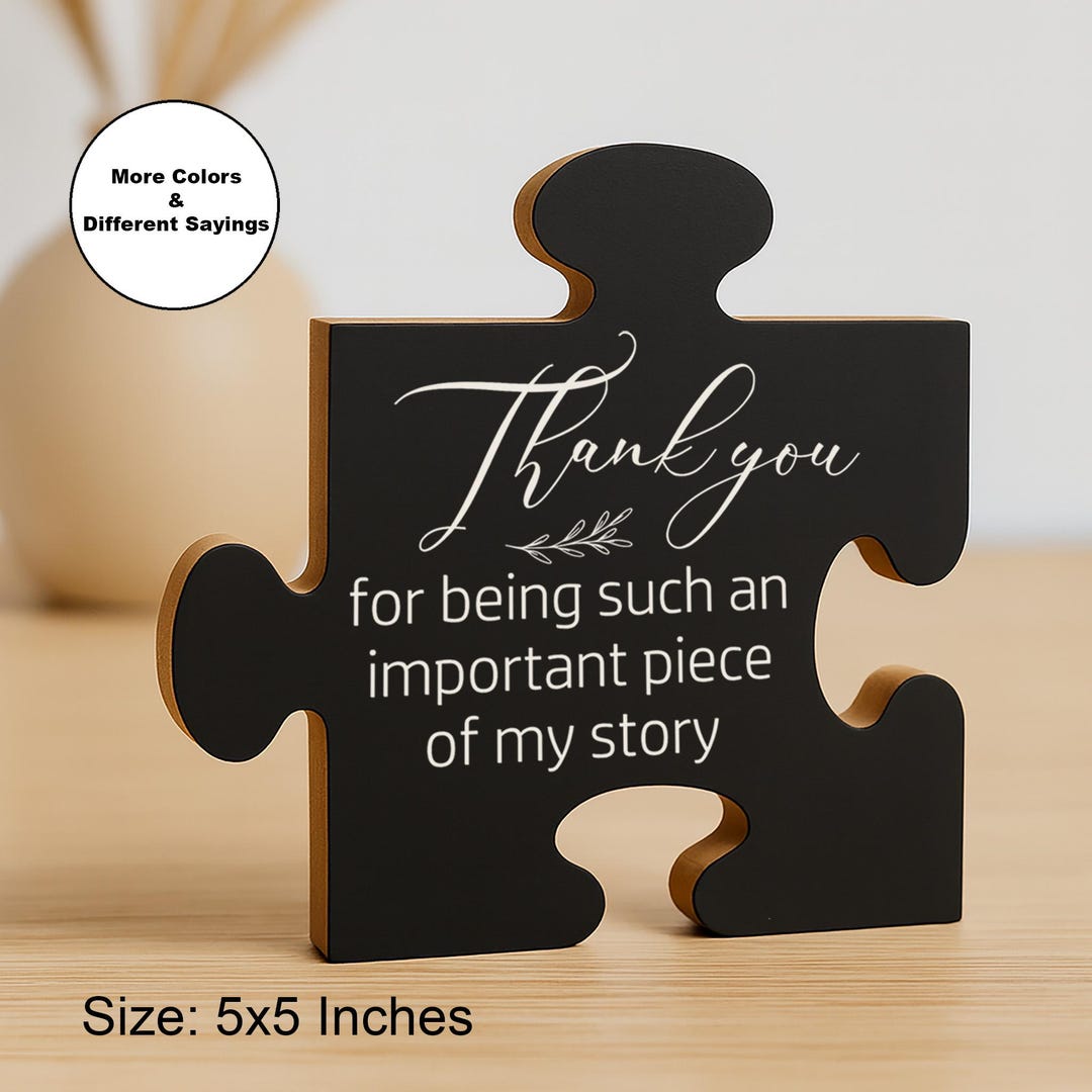 Puzzle Piece Thank You Gift — Personalized Keepsake for Coworker ...
