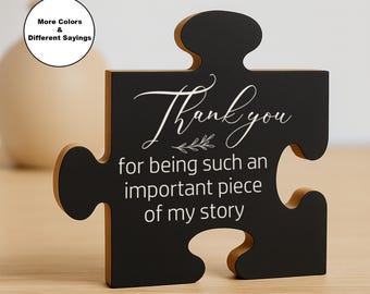 Puzzle Piece Thank You Gift — Personalized Keepsake for Coworker, Teacher, or Mentor