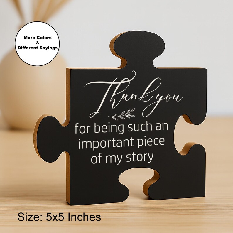 Puzzle Piece Thank You Gift — Personalized Keepsake for Coworker ...