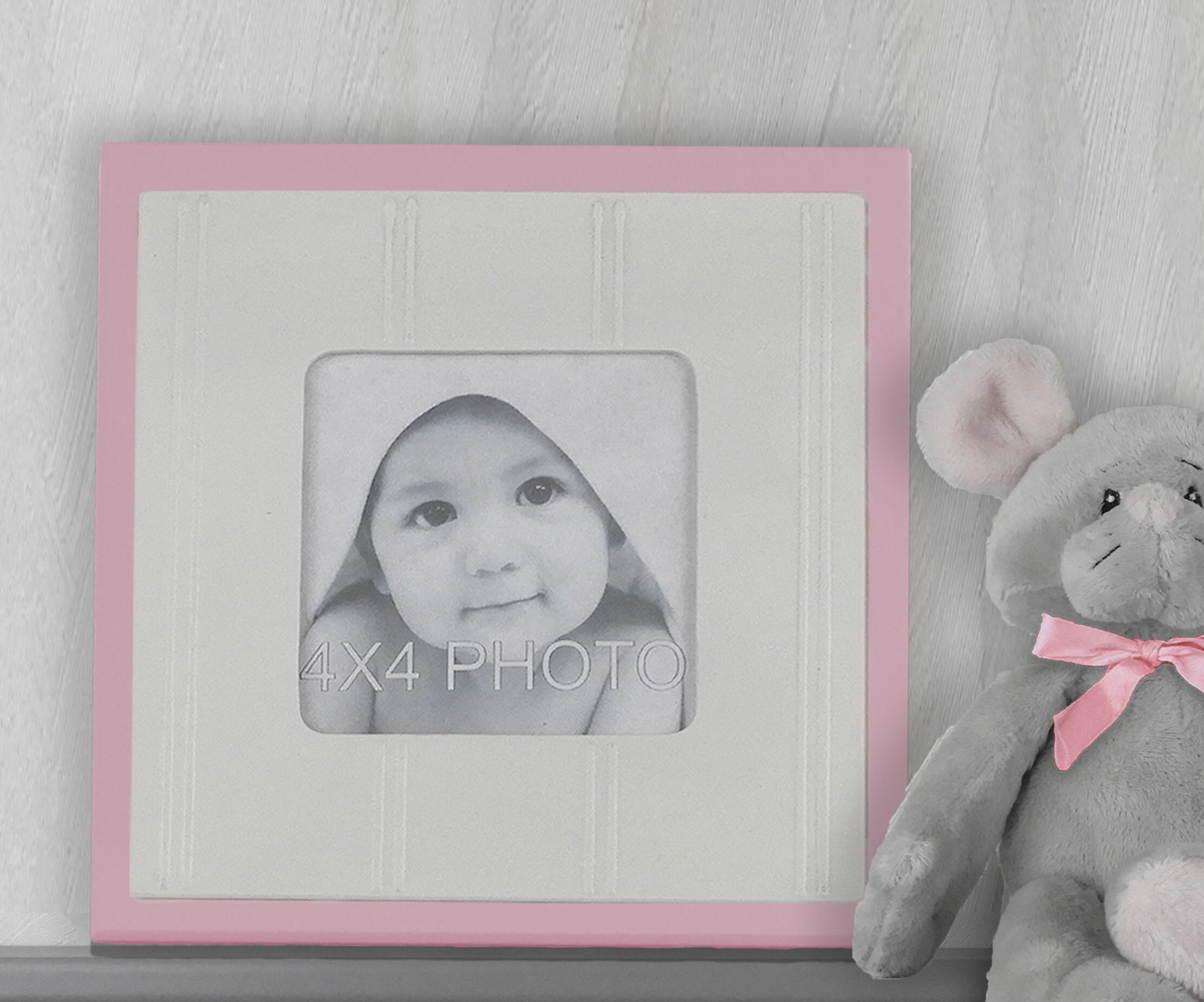 Pink Square Picture Frame baby girl picture frame pink Etsy