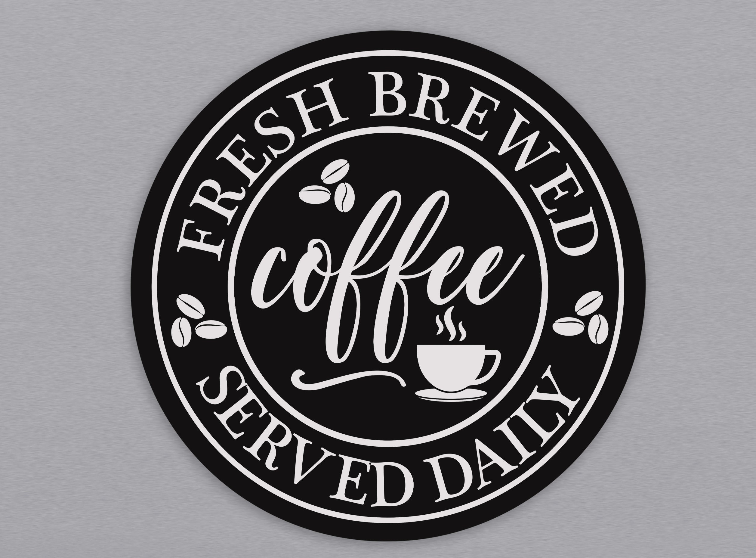 Coffee Sign Coffee Signs Round Coffee Bar Sign Fresh Etsy