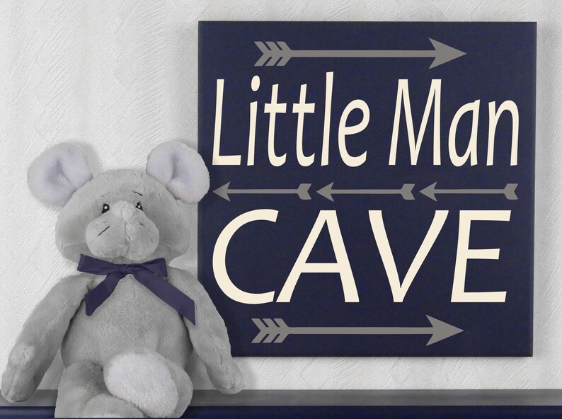 Nursery Decor Little Man Cave Sign Baby Boy Nursery Etsy etsy