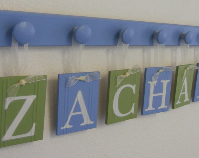 Baby Name Wall Hanging Customized for ZACHARY Set Includes 7 Etsy