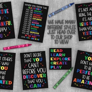 Educator Classroom Sign: Vibrant Classroom Decoration I Am So Happy You Are Here Colorful Motivational Quote Teacher Classroom Decor image 4