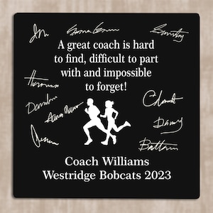 Cross Country Coach Gift: Personalized Team Signature Sign