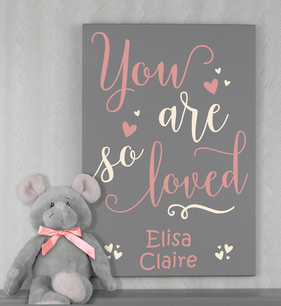 You Are So Loved Sign Personalized Name Signs Nursery Etsy