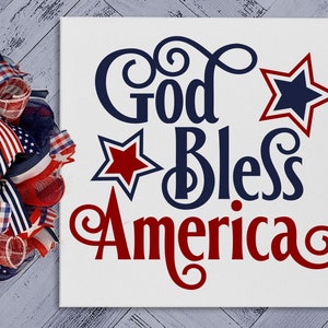 God Bless America Sign: Patriotic 4th of July Decor