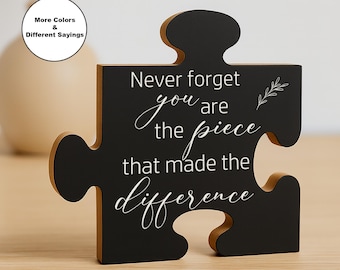 Personalized Puzzle Piece: Gifts for Boss, Mentor Thank You, Farewell Coworker Keepsake