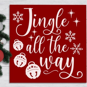 Jingle All The Way Sign ※ Red Christmas Decor ※ Jingle Bells Signs ※ Christmas Song Decor