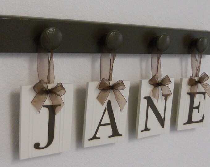JANE Baby Name Wall Hanging Nursery Wall Art Monogram Kids Etsy