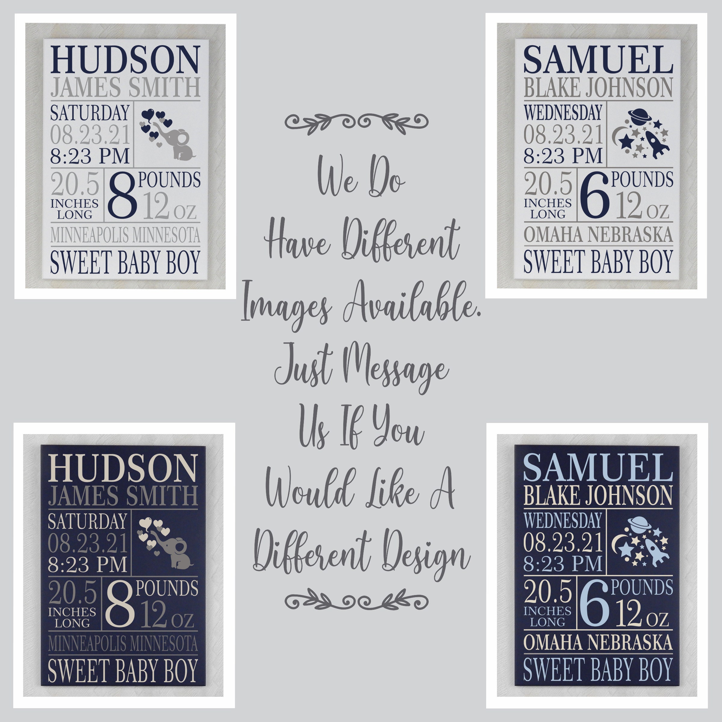 Boys Birth Announcement Sign Baby Announcement Sign Baby | Etsy