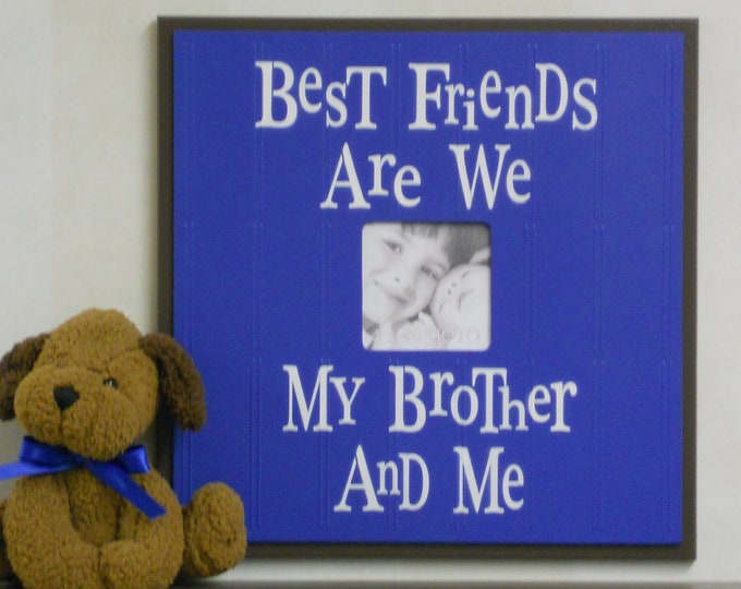 Baby Boy Wall Decor Blue Picture Frames Brown Gift for Boy Etsy
