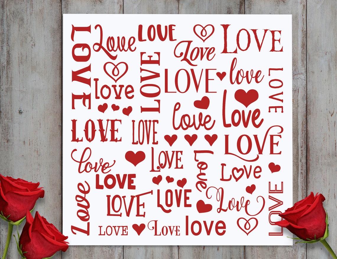 Valentines Day Decor Love Love Love... Sign Valentines Day Etsy