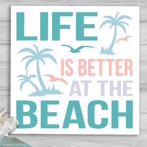 Beach Life Wooden Sign: Coastal Home Decor
